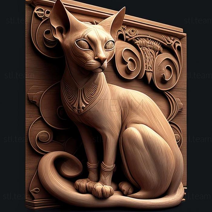 3D model Traditional Siamese cat (STL)